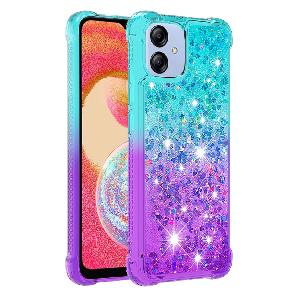 YB Quicksand Series-3 for Samsung Galaxy A04e 4G F04 4G M04 4G Drop-proof TPU Phone Back Cover Gradient Quicksand Liquid Flowing Sparkle Phone Case YB Quicksand Series-3 for Samsung Galaxy A04e 4G F04 4G M04 4G Drop-proof TPU Phone Back Cover Gradient Quicksand Liquid Flowing Sparkle Phone Case